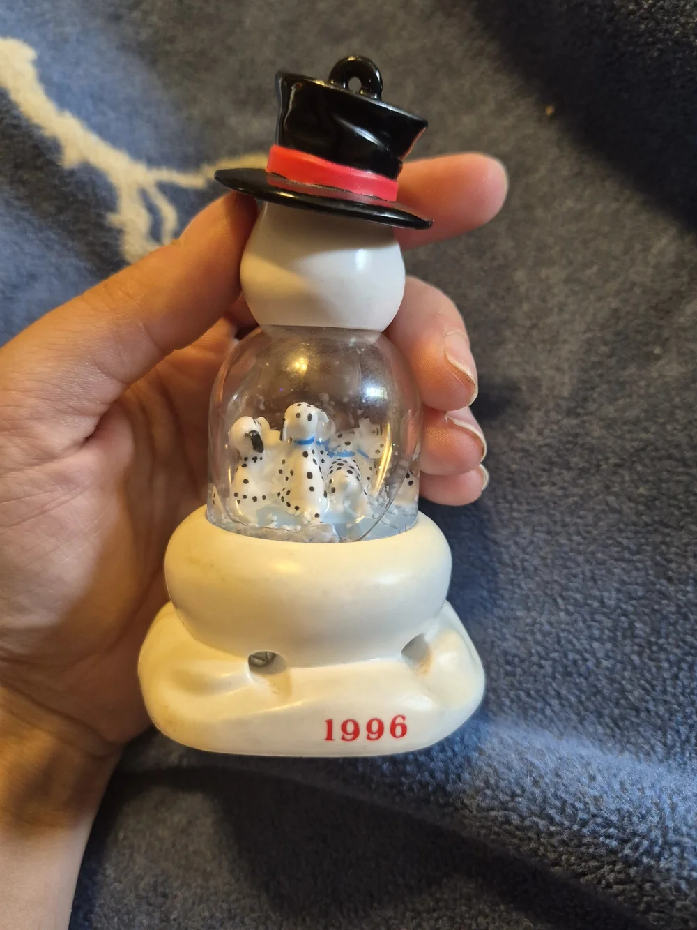 Disney 101 Dalmatians Snowman Water Globe - VINTAGE.